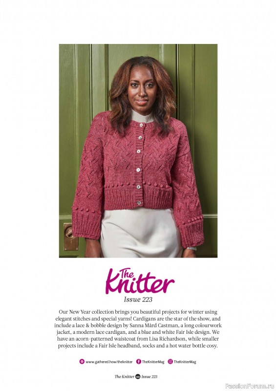 Вязаные проекты спицами в журнале &laquo;The Knitter №223 2025&raquo;