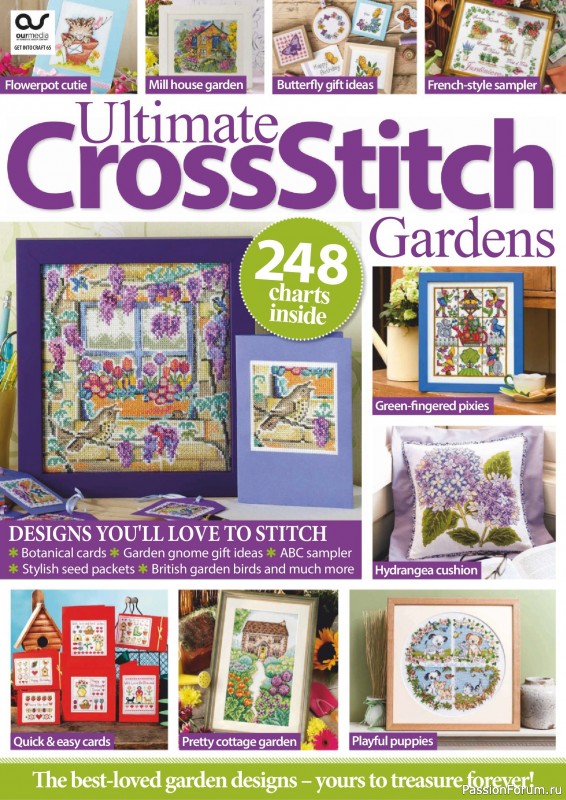 Коллекция вышивки в журнале «Ultimate Cross Stitch Gardens 2026»