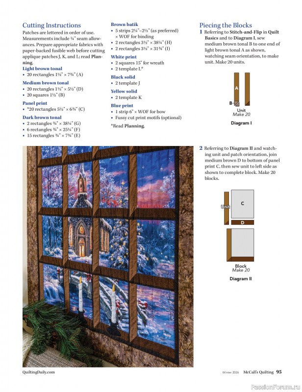 Коллекция проектов для рукодельниц в журнале «McCall's Quilting - Winter 2026»