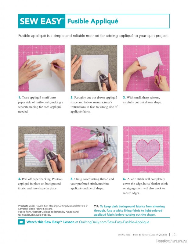 Коллекция проектов в журнале &laquo;Fons & Porter's Love of Quilting - Spring 2026&raquo;