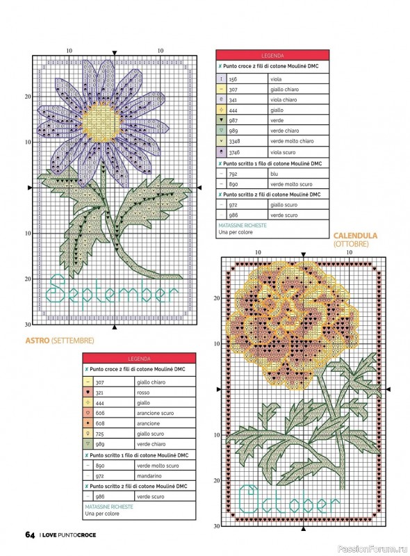 Коллекция вышивки крестиком в журнале «I Love Punto Croce №16 2022»