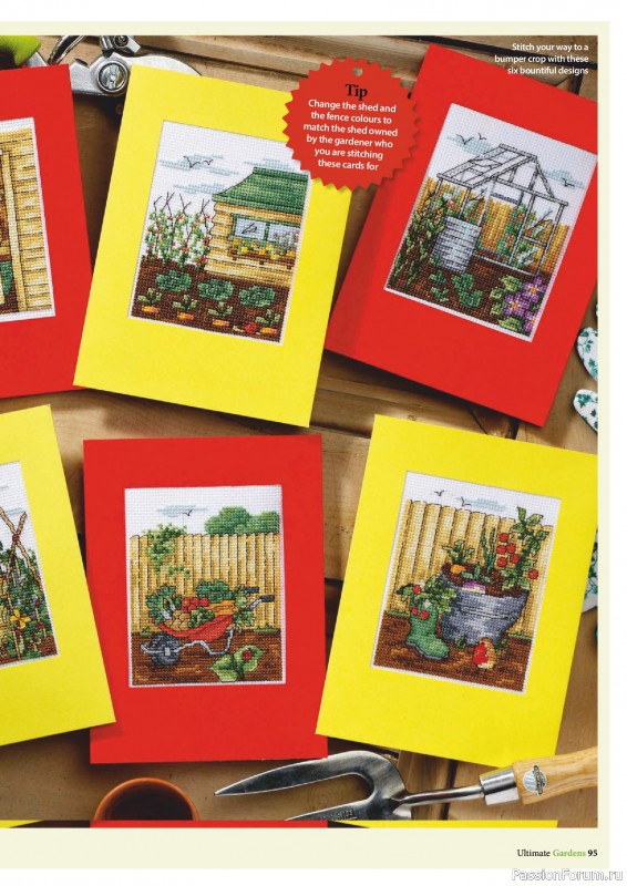 Коллекция вышивки в журнале «Ultimate Cross Stitch Gardens 2026»