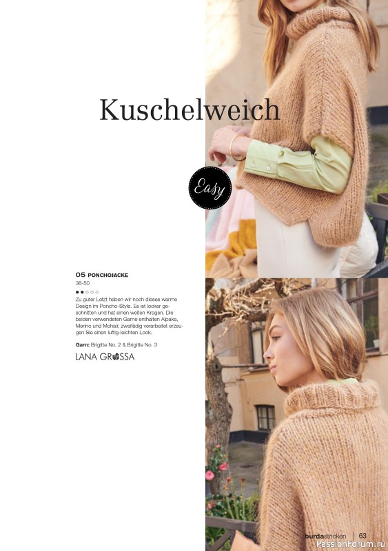 Вязаные модели в журнале «Burda Stricken №4 2022»