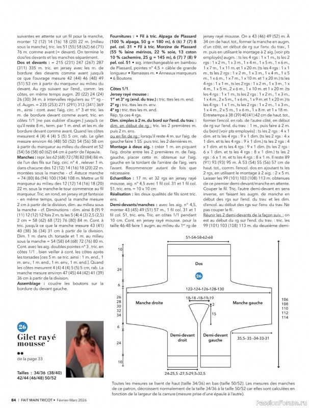 Вязаные модели в журнале &laquo;Fait Main Tricot №59 2026&raquo;