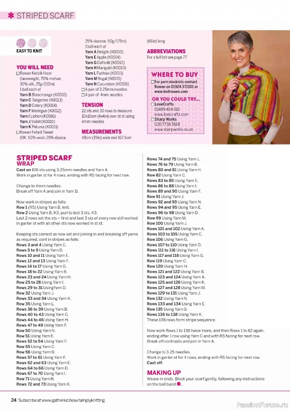 Вязаные проекты в журнале &laquo;Simply Knitting №272 2025&raquo;