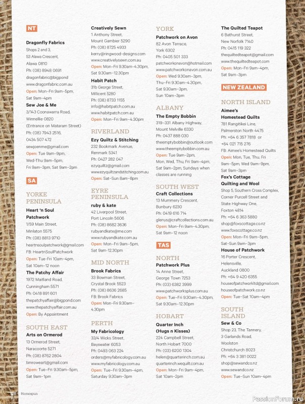 Коллекция проектов для рукодельниц в журнале &laquo;Australian Homespun - February-March 2026&raquo;