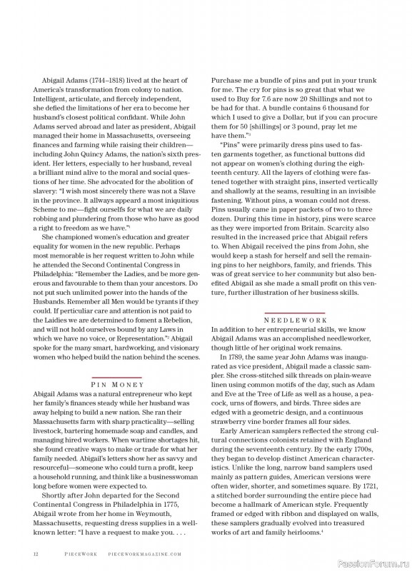 Коллекция проектов для рукодельниц в журнале &laquo;PieceWork - Spring 2025&raquo;