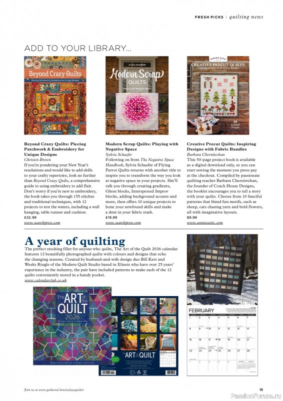 Коллекция проектов для рукодельниц в журнале «Todays Quilter №134 2025»