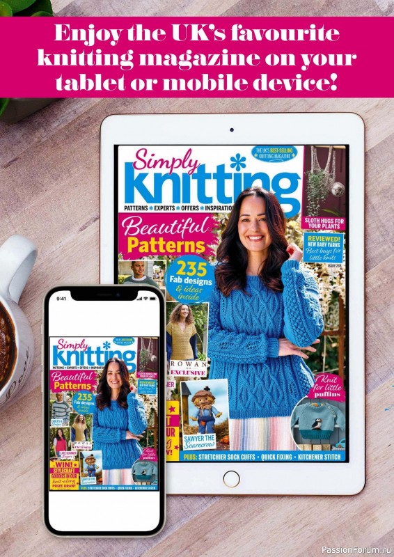 Вязаные проекты крючком в журнале «Simply Knitting №268 2025»