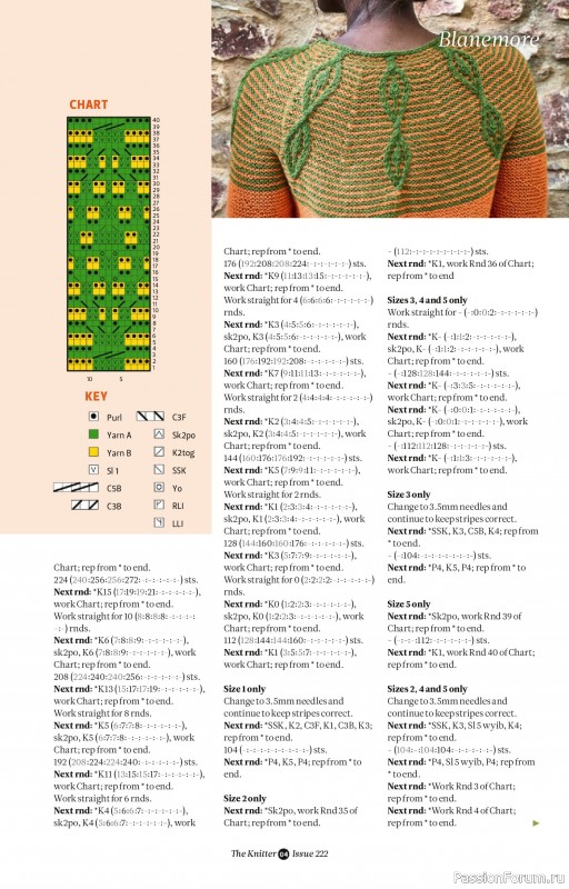 Вязаные проекты спицами в журнале «The Knitter №222 2025»