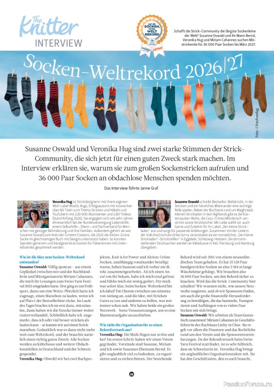 Вязаные проекты спицами в журнале &laquo;The Knitter №81 2026 Germany&raquo;