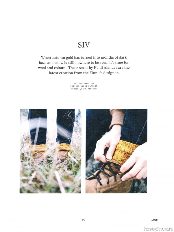 Вязаные проекты в журнале &laquo;Laine Magazine №1 2016 Autumn/Winter&raquo;.