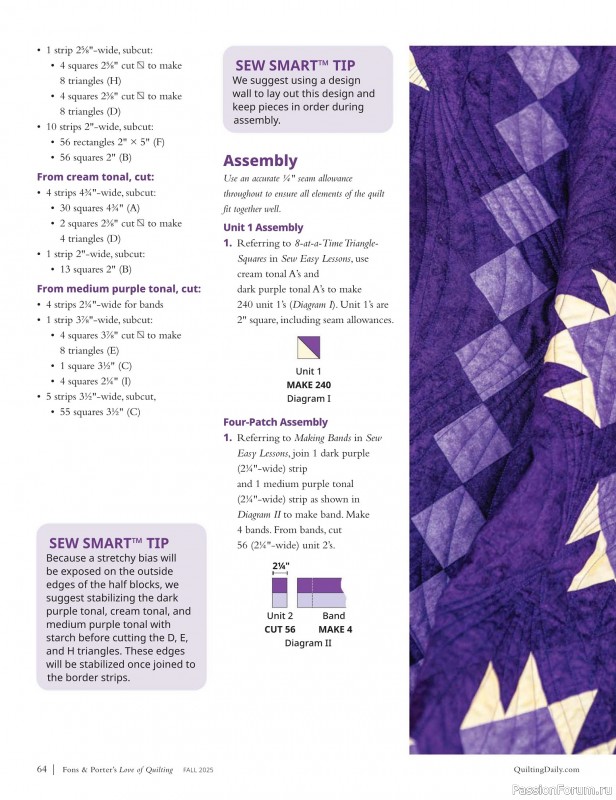Коллекция проектов для рукодельниц в журнале «Fons & Porter’s Love Of Quilting - Fall 2025»