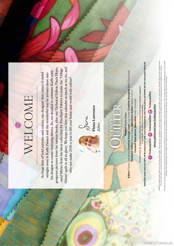 Коллекция проектов для рукодельниц в журнале «Todays Quilter №132 2025»