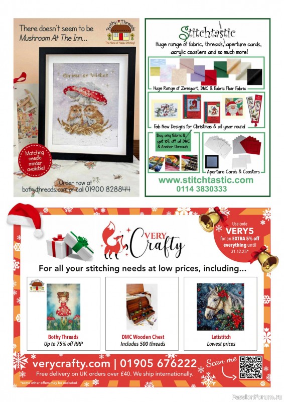 Коллекция вышивки в журнале «The World of Cross Stitching Special №366 2025»