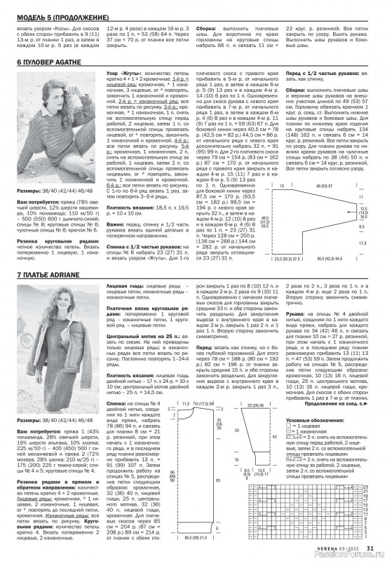 Вязаные модели в журнале «Verena №3 2025»