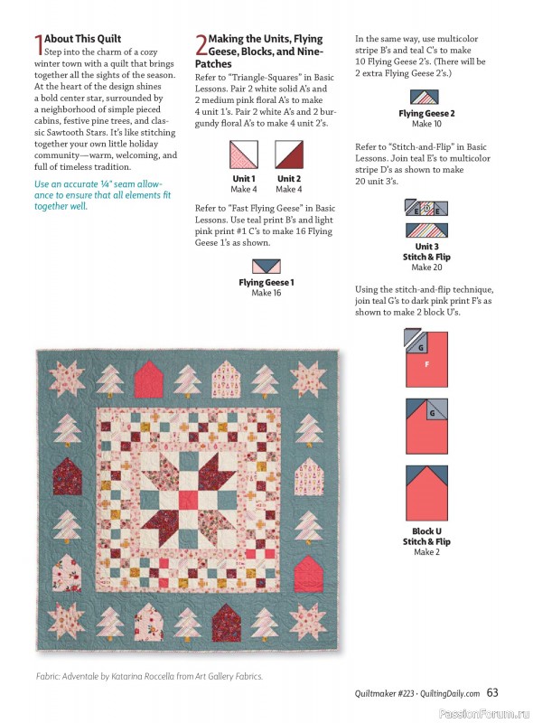 Коллекция проектов для рукодельниц в журнале «Quiltmaker - Winter 2026»