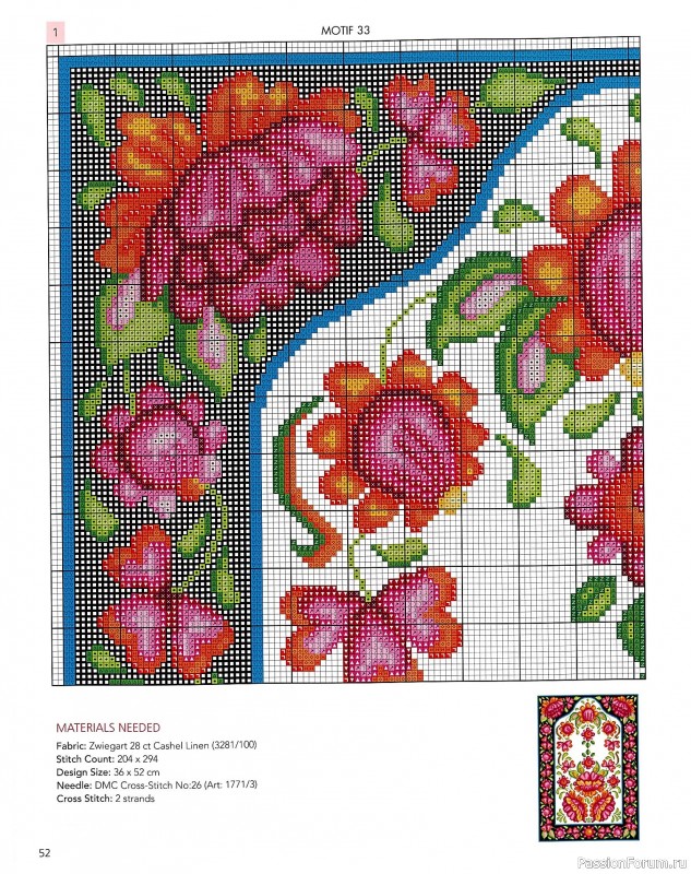 Коллекция вышивки в книге &laquo;Floral Folk Art in Cross Stitch&raquo;