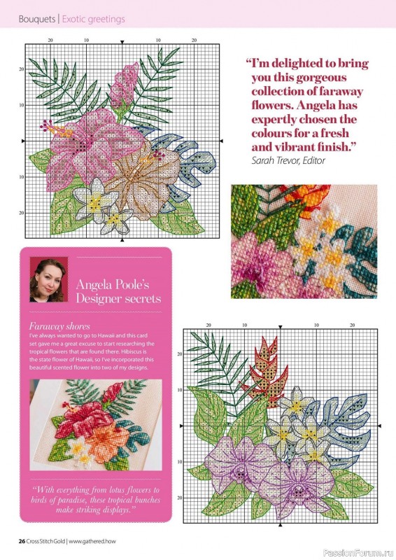 Коллекция вышивки в журнале «Cross Stitch Gold - Floral Collection 2023»