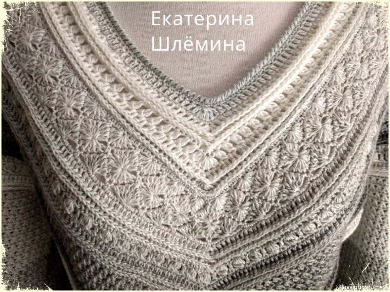 Пул крючком из пряжи Yarnart Flowers