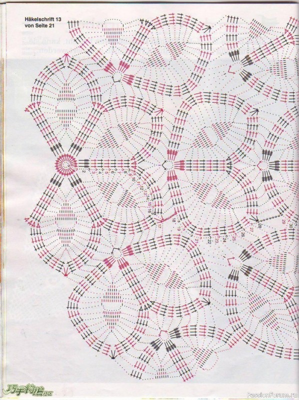 Мини-скатерть крючком. Схема