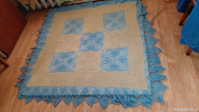 Скатерть крючком из мотивов
