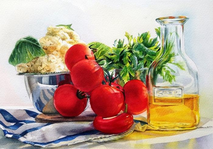 Акварель...