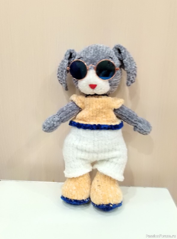 Енотик и Зайка спицами