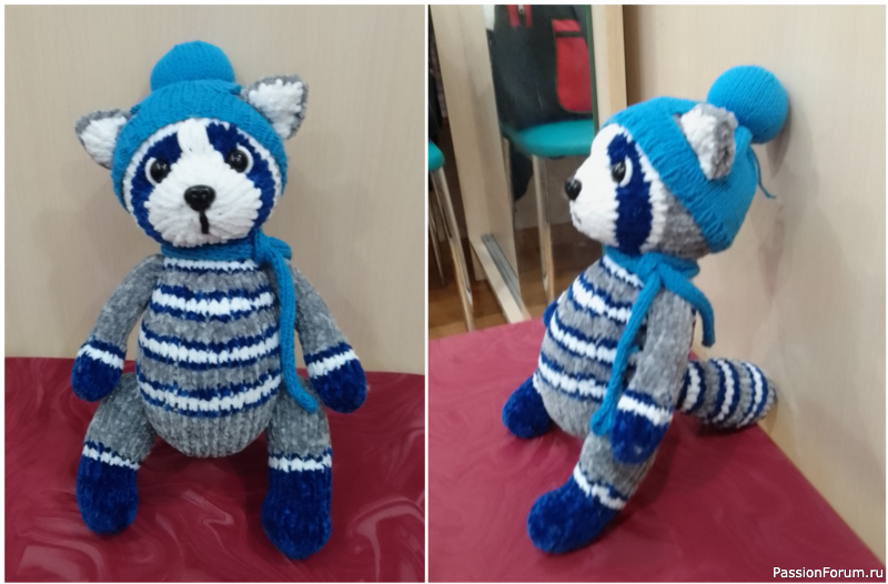 Енотик и Зайка спицами