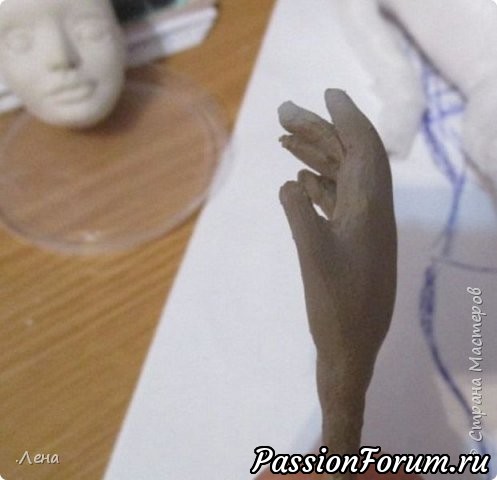 Кукла из безобжиговой глины Керапласт. Способ защиты кукольных деталей от хрупкости