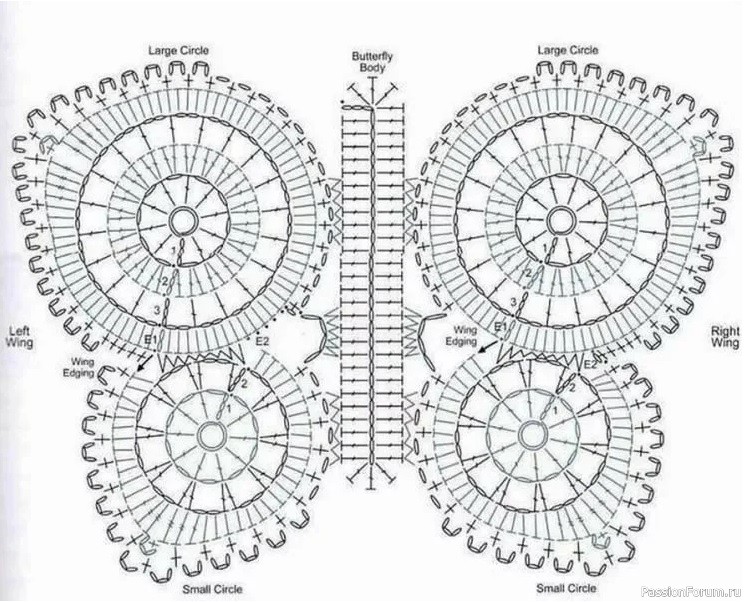 Бабочка крючком.