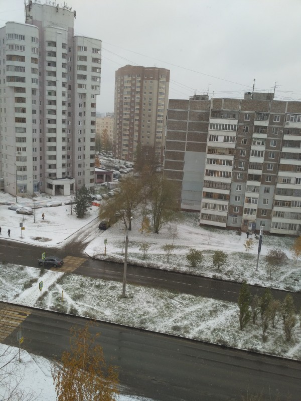 Первый снег в Казани