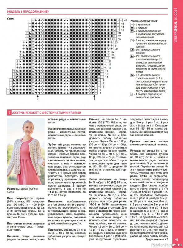Вязаные модели в журнале VERENA. Модное вязание 1/2025