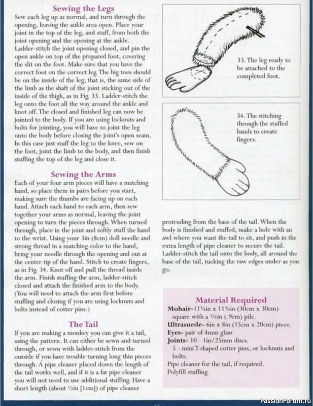 Обезьянка Бэлла, выкройка.