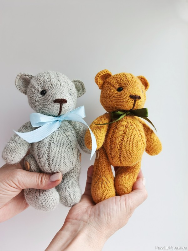 Мишутка связанный спицами