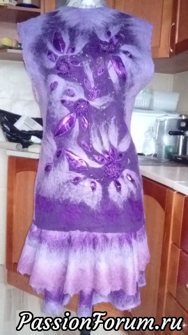 Фиолетовая Рапсодия ( ч.2) - валяная туника + юбка = костюм