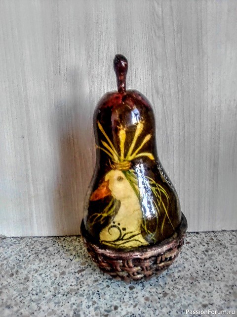 "ГУСИК в корзинке" декупаж.