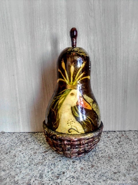 "ГУСИК в корзинке" декупаж.