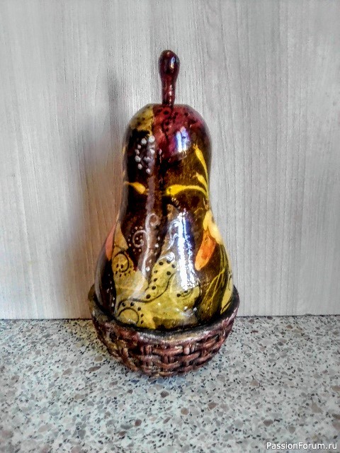 "ГУСИК в корзинке" декупаж.