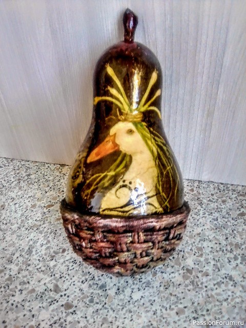 "ГУСИК в корзинке" декупаж.