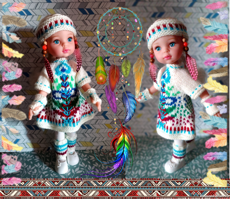Жаккардовый комплект "Северяночка" для кукол Paola Reina