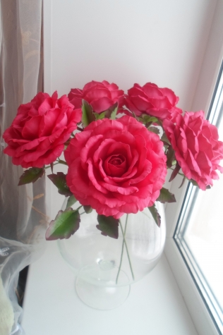 букет роз из фоамирана
