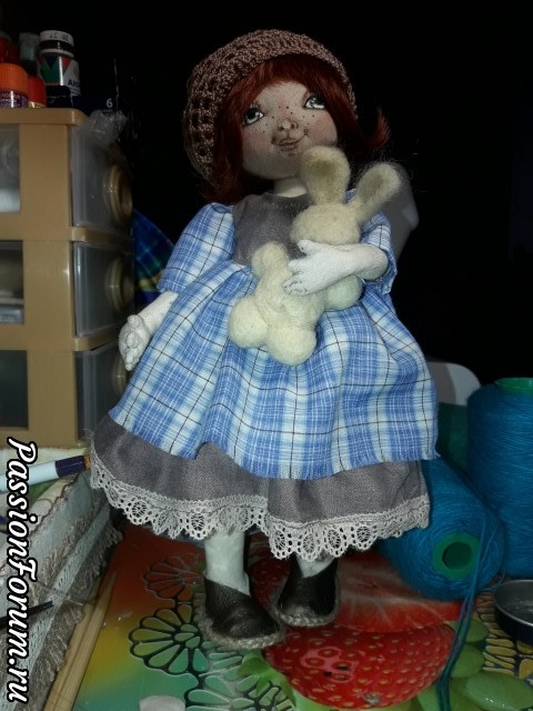 Текстильная куколка Полинка