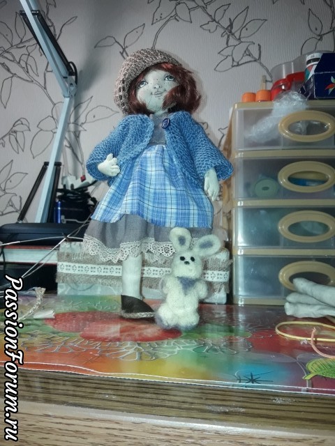 Текстильная куколка Полинка