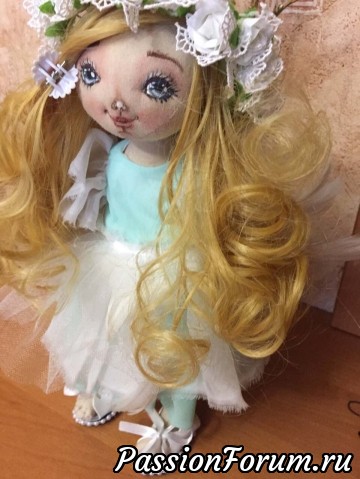 Текстильная кукла -Ангел Аделинка