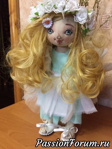 Текстильная кукла -Ангел Аделинка