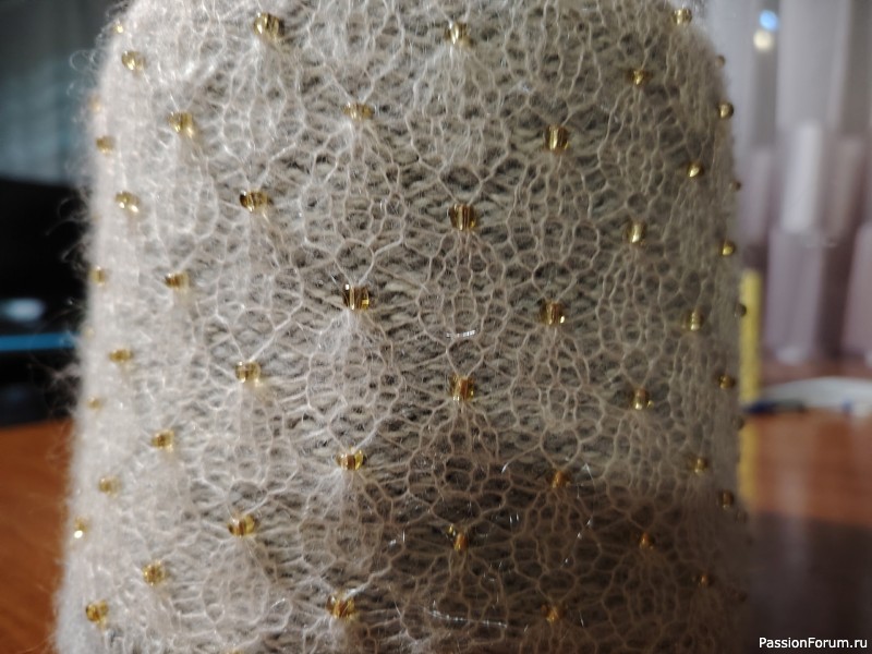 Шапочка из кашемира и кид мохера