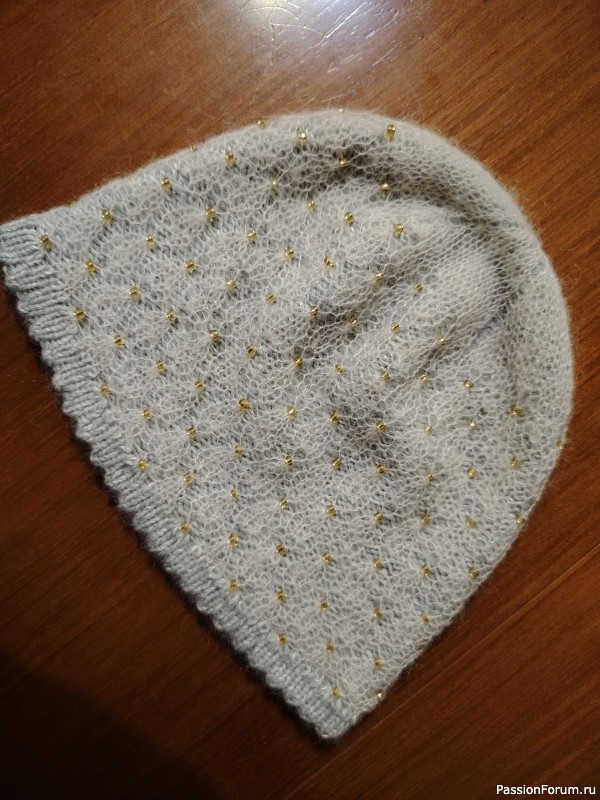 Шапочка из кашемира и кид мохера