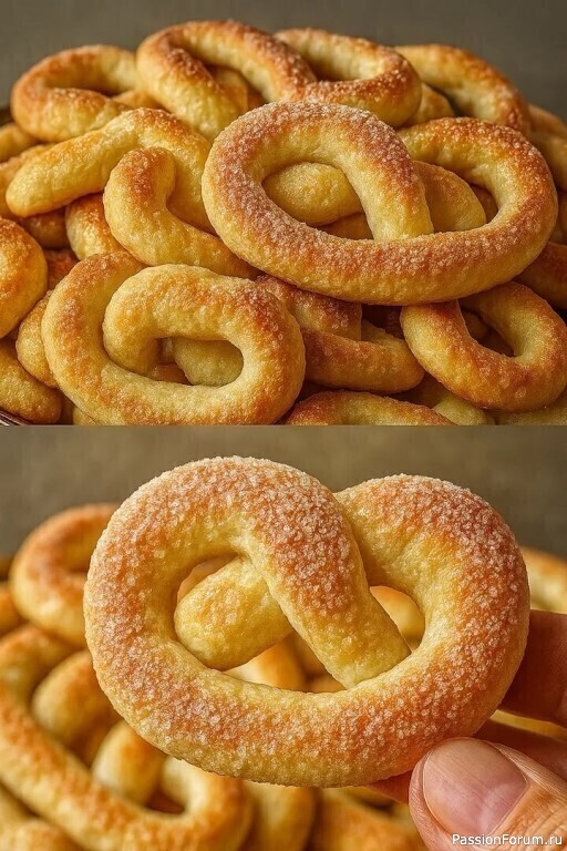 Творожные крендельки к чаю