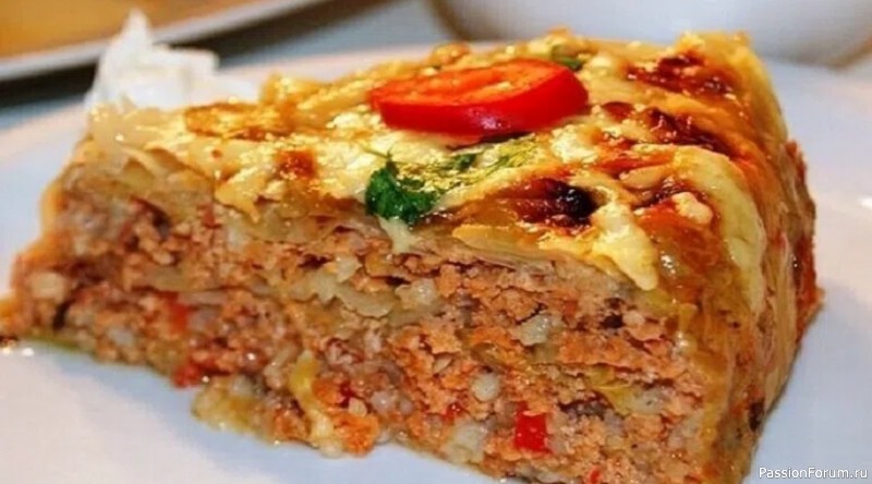 Сытный капустный пирог